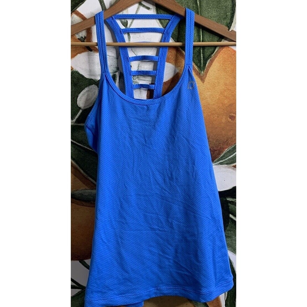 Lorna Jane Small Blue Strappy Back Tank Top Athleisure